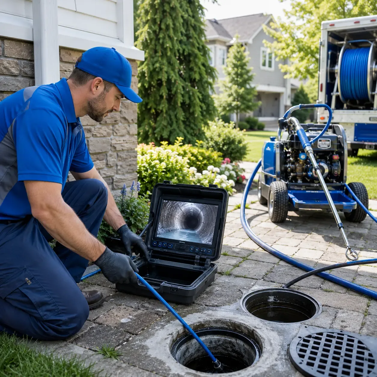 Outdoor drain cleaning professionals serving West Enfield, ME