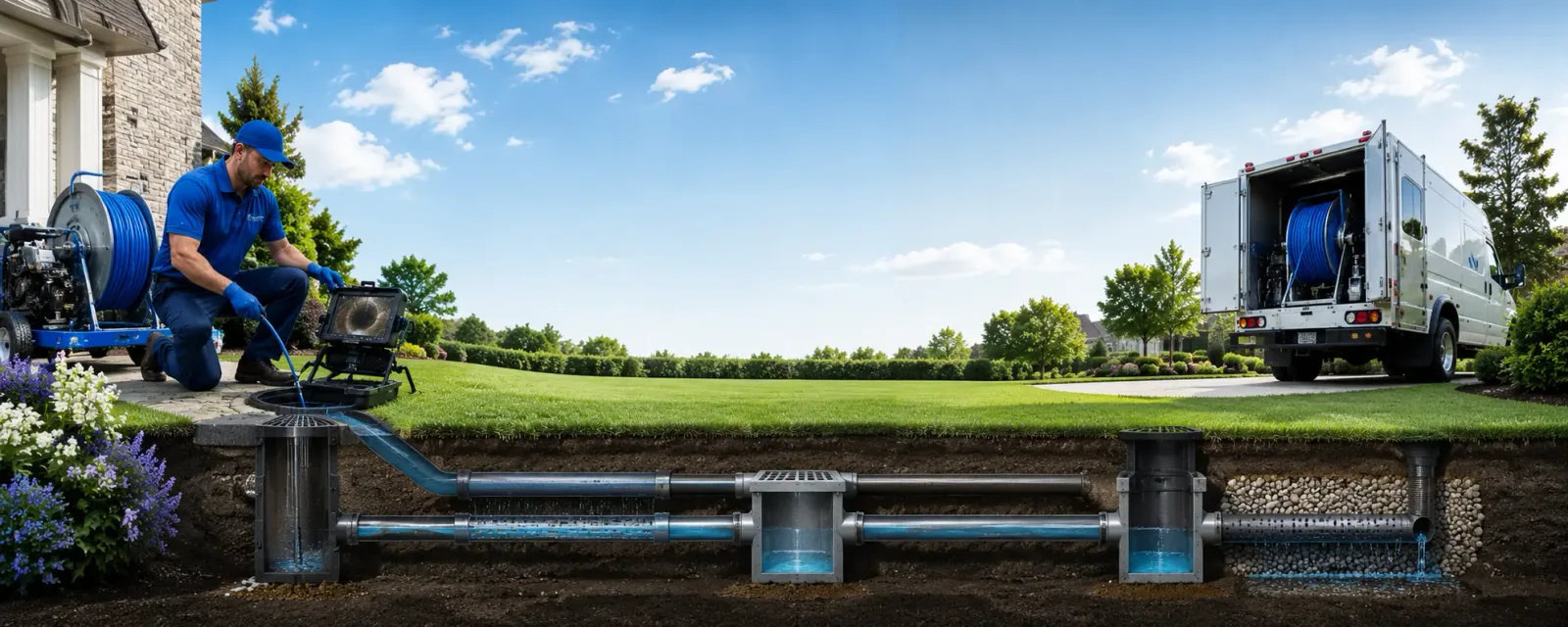 Outdoor drain cleaning information for West Enfield, ME
